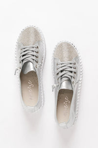 Crystal Silver Leather Casual Women's Shoes - 50% popust za omejen čas